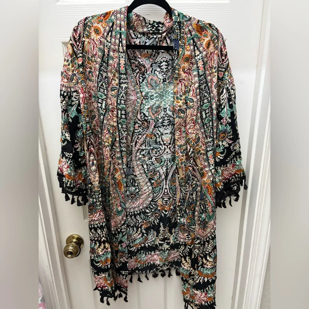 SHEIN Floral Multicolor Kimono - Picture 1 of 4